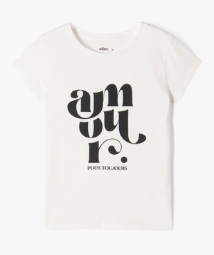 Tee-shirt à manches courtes avec motif fille vue1 - GEMO 4G FILLE - GEMO