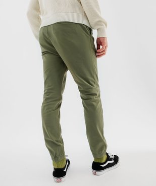 Pantalon jogger en toile de coton homme vue3 - GEMO 4G HOMME - GEMO