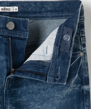 Jean garçon coupe skinny avec taille ajustable vue3 - GEMO (JUNIOR) - GEMO