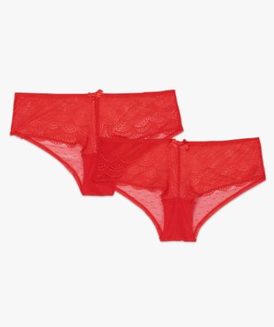 Shorty en dentelle et tulle femme (lot de 2) vue4 - GEMO(HOMWR FEM) - GEMO