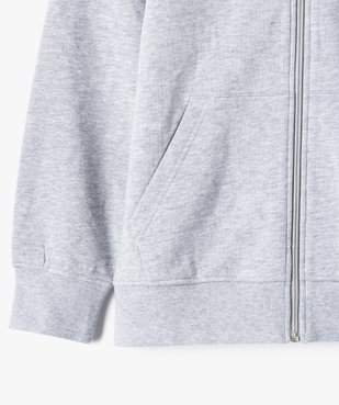 Sweat garçon à capuche avec fermeture zippée vue3 - GEMO (JUNIOR) - GEMO