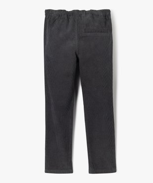 Pantalon chino en velours à taille élastiquée garçon vue4 - GEMO (ENFANT) - GEMO