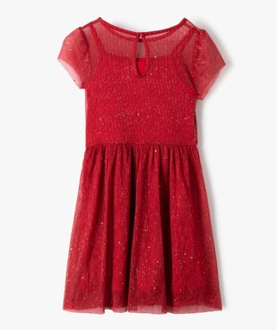 Robe fille en voile plissé et pailleté vue4 - GEMO (ENFANT) - GEMO