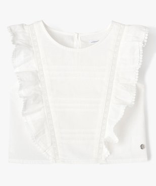 Blouse à manches courtes avec volants fille - LuluCastagnette vue2 - LULUCASTAGNETTE - GEMO