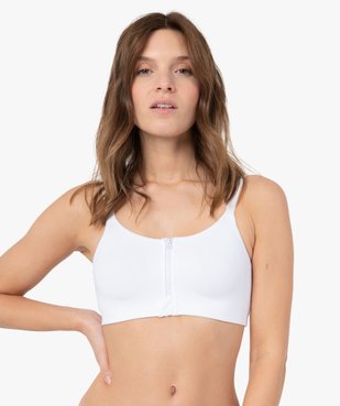 Soutien-gorge post-opératoire en microfibre et dentelle vue1 - GEMO(HOMWR FEM) - GEMO