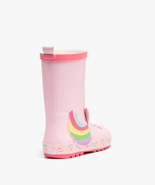 Bottes de pluie fille en caoutchouc forme licorne  vue4 - GEMO (ENFANT) - GEMO