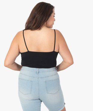 Débardeur femme grande taille uni à fines bretelles  vue3 - GEMO 4G GT - GEMO