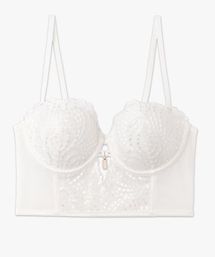 Bustier en dentelle à bretelles multipositions femme vue4 - GEMO(HOMWR FEM) - GEMO