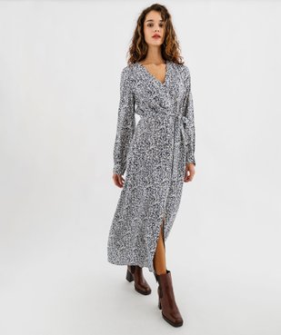 Robe longue à motifs fleuris femme vue1 - GEMO(FEMME PAP) - GEMO