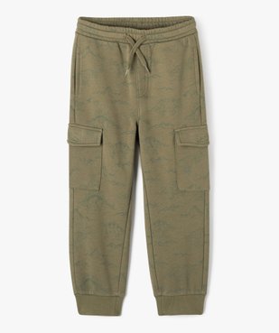 Pantalon de jogging molletonné avec poches à rabat garçon vue1 - GEMO (ENFANT) - GEMO