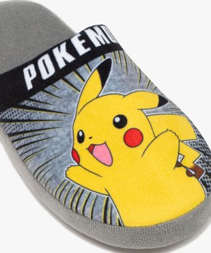 Chaussons garçon mules en velours ras Pikachu - Pokemon vue6 - POKEMON - GEMO