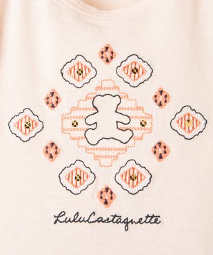 Tee-shirt bébé fille avec logo brodé – LuluCastagnette vue2 - LULUCASTAGNETTE - GEMO