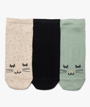 Chaussettes ultra courtes à motif femme (lot de 3) vue1 - GEMO(HOMWR FEM) - GEMO