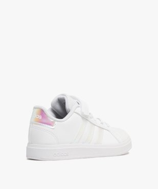 Baskets à scratch fille avec bandes contrastantes - Adidas Grand Court vue4 - ADIDAS - GEMO