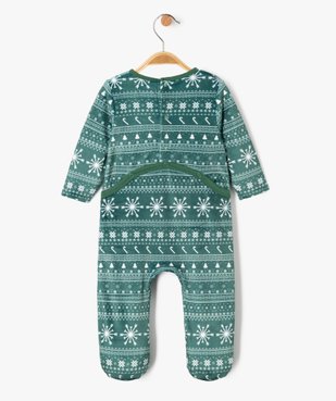 Pyjama en velours imprimé spécial Noël bébé vue3 - GEMO(BB COUCHE) - GEMO