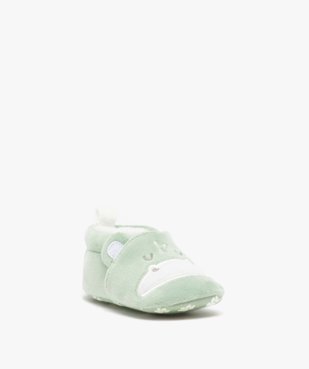 Chaussons de naissance bébé garçon hippopotame en velours vue2 - GEMO 4G BEBE - GEMO