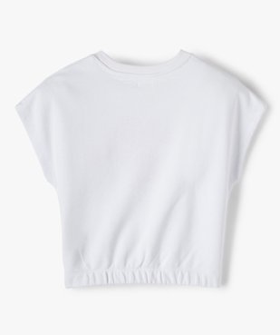 Sweat fille crop top à manches courtes vue4 - GEMO (JUNIOR) - GEMO