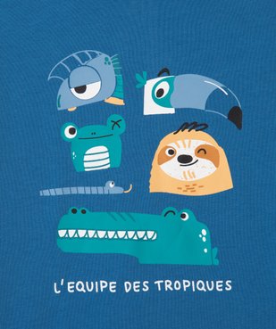 Tee-shirt à manches courtes avec motif bébé garçon vue2 - GEMO 4G BEBE - GEMO