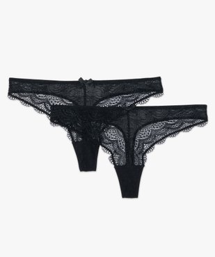 String en dentelle et tulle femme (lot de 2) vue8 - GEMO(HOMWR FEM) - GEMO