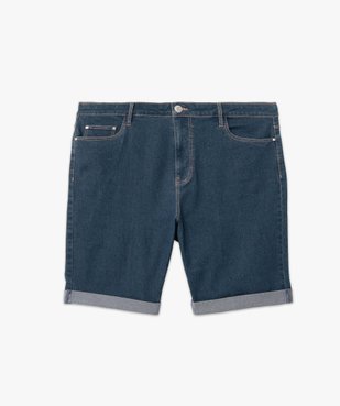 Bermuda en jean femme grande taille à revers vue4 - GEMO 4G GT - GEMO