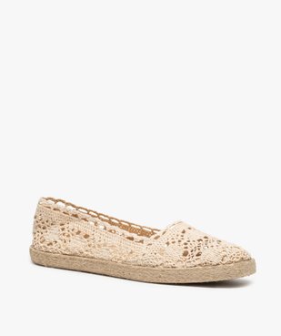 Ballerines femme style espadrilles dessus macramé vue2 - GEMO (SPORTSWR) - GEMO