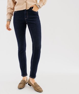 Jean slim taille normale en denim extensible femme vue1 - GEMO(FEMME PAP) - GEMO