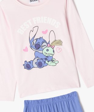 Pyjama bicolore avec motif Stitch fille - Disney vue2 - LILO & STITCH - GEMO