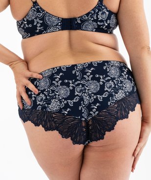 Culotte en microfibre et dentelle femme grande taille vue4 - GEMO(HOMWR FEM) - GEMO