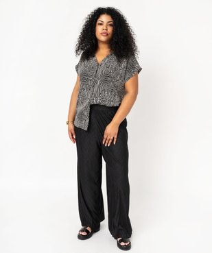 Blouse imprimée à manches courtes femme grande taille vue6 - GEMO 4G GT - GEMO