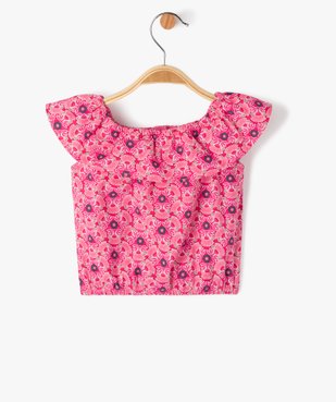 Blouse sans manches imprimée avec volant sur le col bébé fille vue3 - GEMO(BEBE DEBT) - GEMO