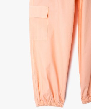 Pantalon cargo parachute en toile fine fille vue2 - GEMO 4G FILLE - GEMO