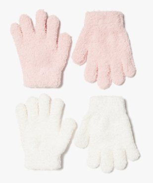 Gants fille en maille bouclette (lot de 2 paires) vue1 - GEMO (ENFANT) - GEMO