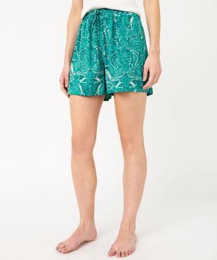 Short imprimé en maille fluide avec taille élastiquée femme vue2 - GEMO(FEMME PAP) - GEMO