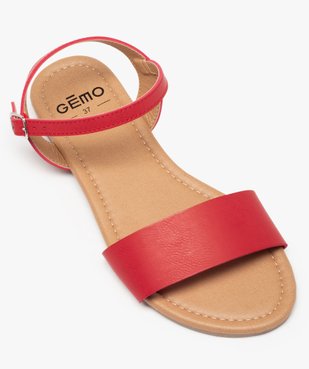 Nu-pieds femme unis à talon plat et bride large vue5 - GEMO (CASUAL) - GEMO