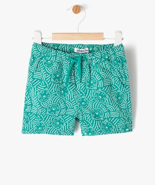 Short en coton gaufré à motifs bébé garçon vue1 - GEMO(BEBE DEBT) - GEMO