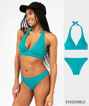 Ensemble maillot de bain deux pièces turquoise - GEMO