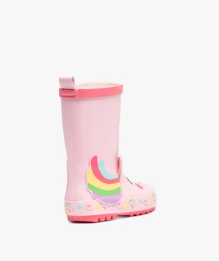 Bottes de pluie fille en caoutchouc fantaisie licorne vue4 - LOVELY WINGS - GEMO