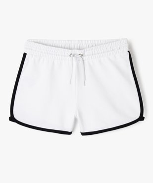 Short en maille avec biais contrastants fille vue1 - GEMO 4G FILLE - GEMO