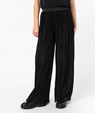 Pantalon de soirée plissé brillant femme vue1 - GEMO(FEMME PAP) - GEMO