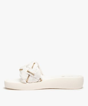 Mules femme plateforme à bride tressée et chainette vue3 - GEMO (CASUAL) - GEMO