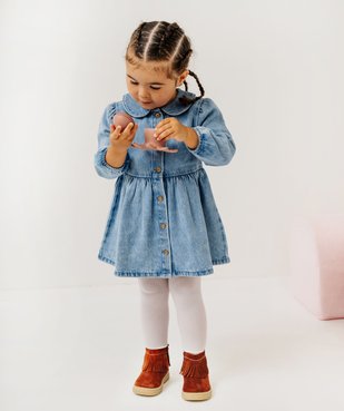 Robe en jean avec col Claudine bébé fille vue7 - GEMO(BEBE DEBT) - GEMO