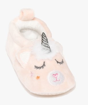 Chaussons de naissance bébé fille forme licorne en velours vue5 - LITTLE LOVE GEMO FOR GOOD - GEMO