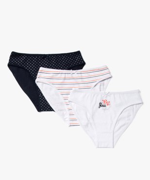 Culottes pailletées fille (lot de 3) vue1 - GEMO 4G FILLE - GEMO