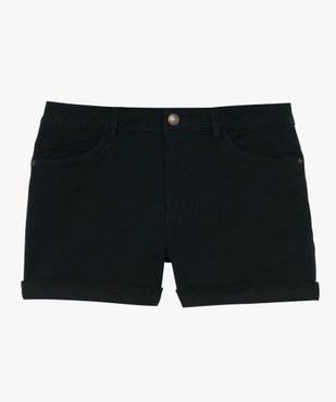 Short femme façon denim avec revers cousus vue10 - GEMO 4G FEMME - GEMO