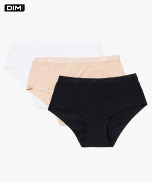 Boxers unis en coton stretch pour femme (lot de 3) - Dim vue1 - DIM - GEMO