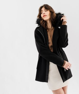 Manteau à capuche avec fermeture asymétrique femme vue1 - GEMO(FEMME PAP) - GEMO