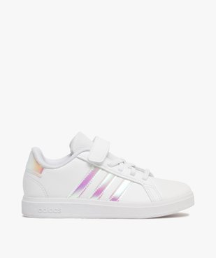 Baskets à scratch fille avec bandes contrastantes - Adidas Grand Court vue1 - ADIDAS - GEMO