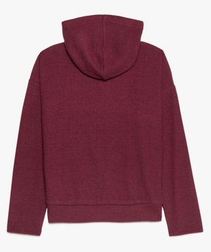 Pull fille façon sweat à capuche vue3 - GEMO (JUNIOR) - GEMO