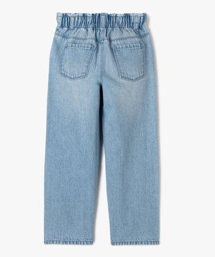 Jean wide leg avec ceinture élastique ajustable fille vue4 - GEMO (ENFANT) - GEMO