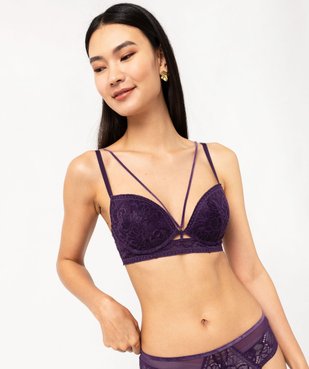 Soutien-gorge push-up avec brides velours vue1 - GEMO(HOMWR FEM) - GEMO